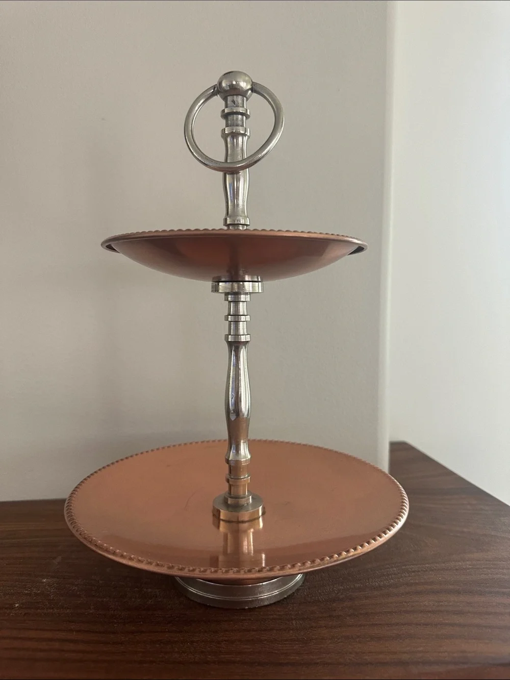 Two-Tier Afternoon Tea Copper Finish